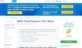 
							         HDFC FD Interest Rates 2019 - HDFC Bank Fixed Deposit Rates								  
							    