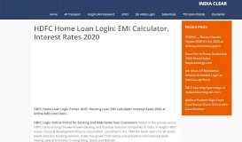 
							         HDFC Home Loan Login: EMI Calculator | Interest Rates 2019								  
							    