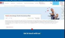 
							         HDFC Life Group Term Insurance Plan								  
							    