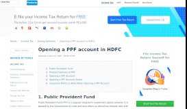 
							         HDFC PPF Account - How to open PPF Account in HDFC Bank Online?								  
							    