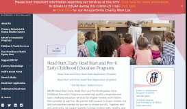 
							         Head Start, Early Head Start and Pre-K Early Childhood Education ...								  
							    