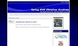 
							         Headmaster Online - Spring Hill Christian Academy								  
							    