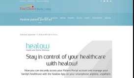 
							         Healow patient portal ad - First Choice Health Centers								  
							    