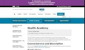 
							         Health Academy - NYC Health - NYC.gov								  
							    