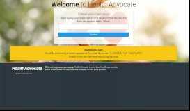 
							         Health Advocate: Welcome								  
							    