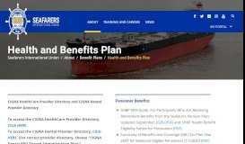 
							         Health and Benefits Plan - Seafarers International Union								  
							    