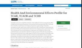 
							         health and environmental effects profile for tcab, tcaob and tchb.								  
							    