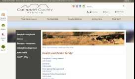 
							         Health and Public Safety | Campbell County, WY - Official Website								  
							    