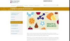 
							         Health and Wellness | Dr Pepper Snapple Group								  
							    