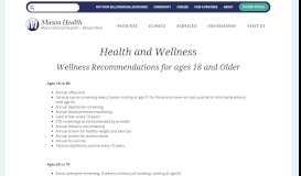 
							         Health and Wellness - Mason General Hospital & Family of Clinics								  
							    