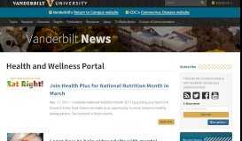 
							         Health and Wellness Portal | Vanderbilt News | Vanderbilt University								  
							    