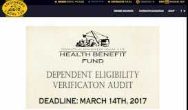 
							         Health Benefit Fund Dependent Audit Information – IUOE Local 139								  
							    