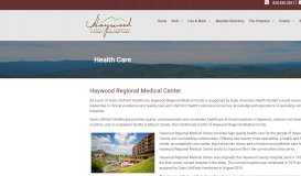 
							         Health Care - Haywood County Chamber of Commerce								  
							    