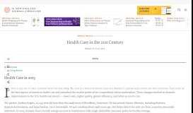 
							         Health Care in the 21st Century | NEJM								  
							    