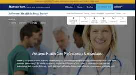
							         Health Care Professionals | Jefferson Health New Jersey								  
							    