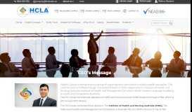 
							         Health Careers International CEO Message | HCLA								  
							    