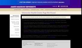 
							         Health Center: Required Training for New ... - James Madison University								  
							    