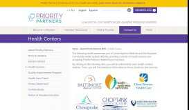 
							         Health Centers - Priority Partners MCO								  
							    