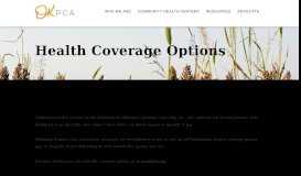 
							         Health Coverage Options | okpcaonline								  
							    