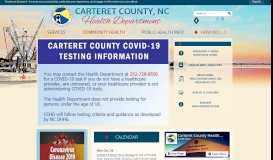 
							         Health Department | Carteret County, NC - Official Website								  
							    