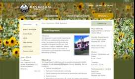 
							         Health Department | Kingman County, KS - Official Website								  
							    