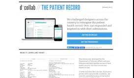
							         Health Design Challenge: d+collab // THE PATIENT RECORD								  
							    