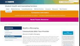 
							         Health-e-Messaging - Student Health and Counseling Services - UC ...								  
							    