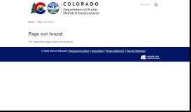 
							         Health facilities licensure and certification contact - Colorado.gov								  
							    