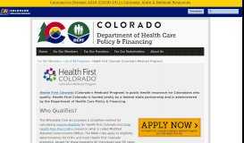 
							         Health First Colorado (Colorado's Medicaid Program) - Colorado.gov								  
							    