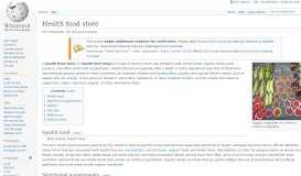 
							         Health food store - Wikipedia								  
							    