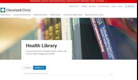 
							         Health Information Library | Cleveland Clinic								  
							    