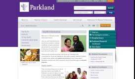 
							         Health Information | Parkland Health & Hospital System								  
							    