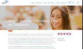 
							         Health Insurance Providers Take on Telehealth - AHIP								  
							    