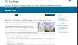 
							         Health Jobs - UCSD Jobs								  
							    