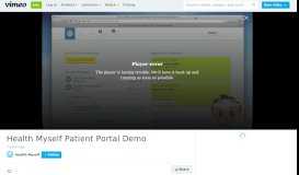 
							         Health Myself Patient Portal Demo on Vimeo								  
							    