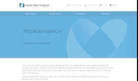 
							         Health New England Provider Search								  
							    