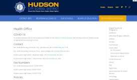 
							         Health Office - Hudson City School District								  
							    