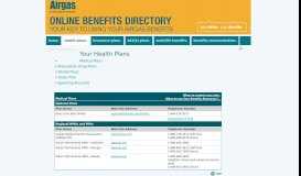 
							         Health Plans - Airgas Online Benefits Directory								  
							    