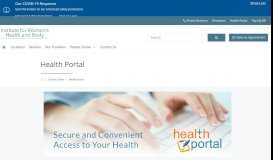 
							         Health Portal | Institute for Women's Health and Body								  
							    