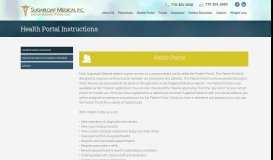 
							         Health Portal Instructions – Sugarloaf Medical								  
							    