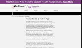 
							         Health Portal & Mobile App – Healthmaster								  
							    