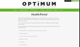 
							         Health Portal » Optimum HMS								  
							    