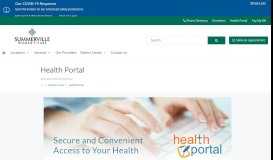 
							         Health Portal | Summerville Women's Care								  
							    