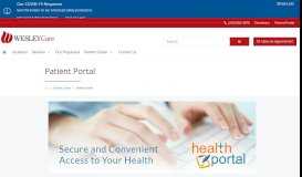 
							         Health Portal | WesleyCare Clinics								  
							    