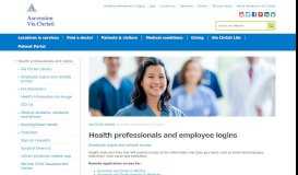 
							         Health professionals and employee logins | Ascension Via Christi								  
							    