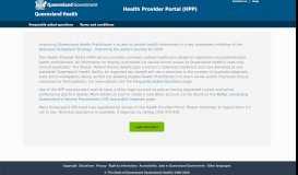 
							         Health Provider Portal - Queensland Health								  
							    