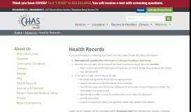 
							         Health Records | CHAS Health								  
							    