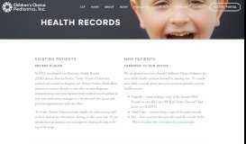 
							         Health Records — Children's Choice Pediatrics, Inc.								  
							    