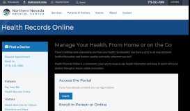 
							         Health Records Online | Northern Nevada Medical Center Reno–Sparks								  
							    
