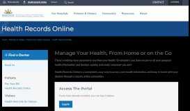 
							         Health Records Online | Southwest Healthcare System								  
							    